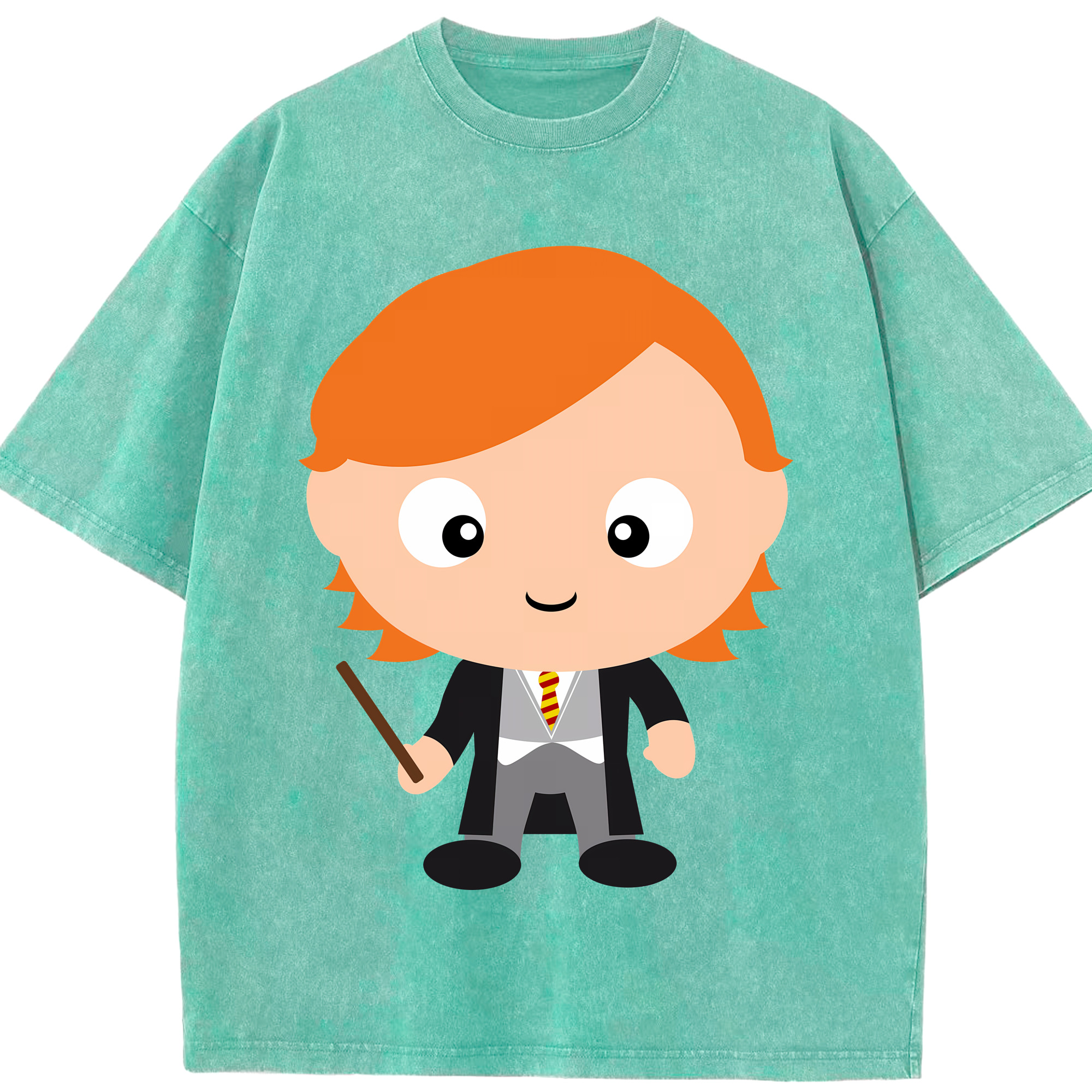 （画像用） Harry Potter ハリー・ポッターシリーズ 綿100% ヴィンテージ風 半袖Tシャツ（フロントプリント）